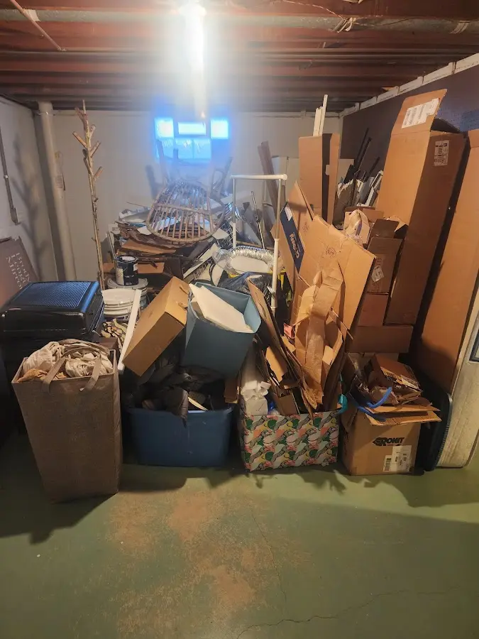 Roll-off dumpster container at job site for Construction Dumpster Rental in Ramsey